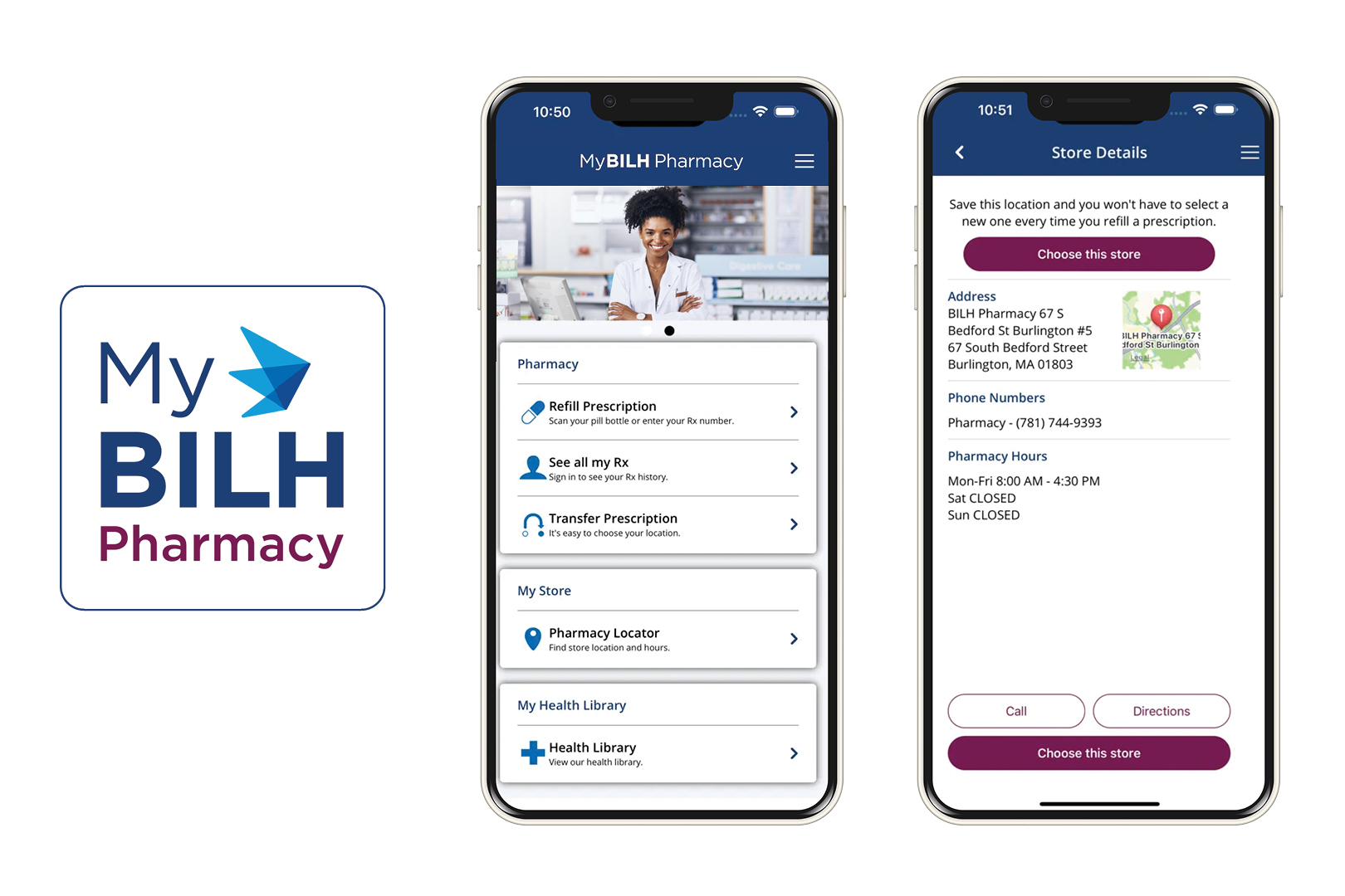 MyBILH Pharmacy App Screenshots